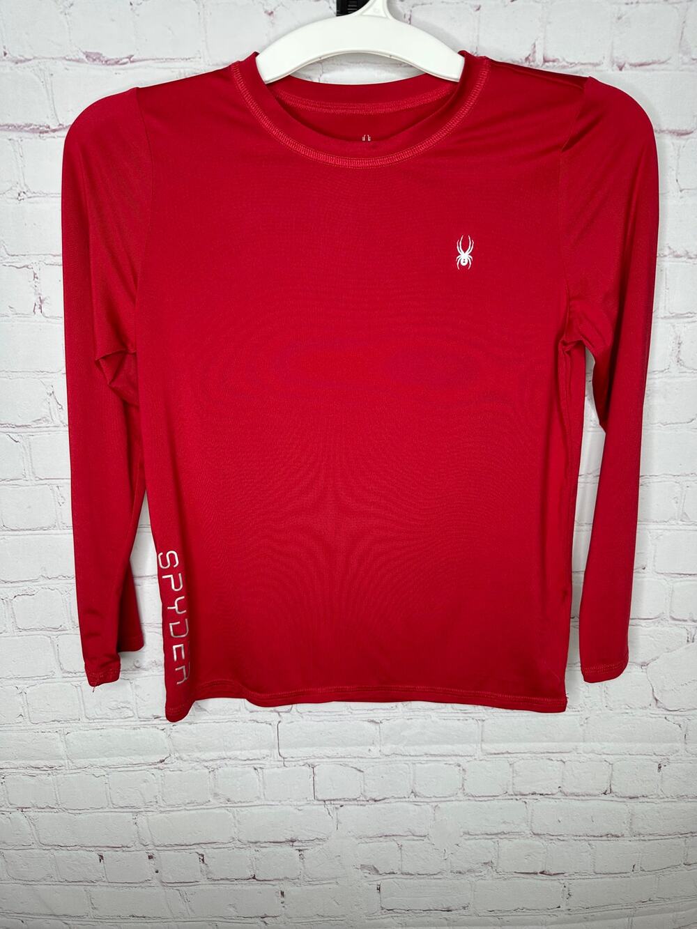 Spyder Red Long Sleeve Rash Guard Boys Medium Kids Swimwear